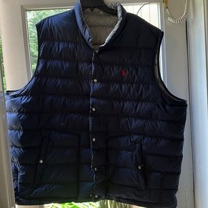 Amazing REVERSIBLE POLO Ralph lauren down  puffer vest. Men’s 3xlt